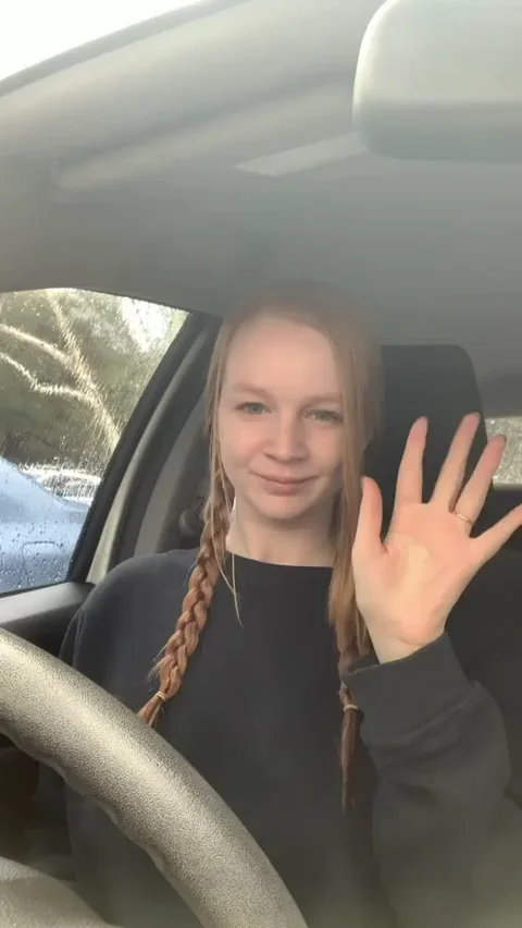 Naughty Schoolgirl's Quick Titty Flash in the Car Park! 😈🍒