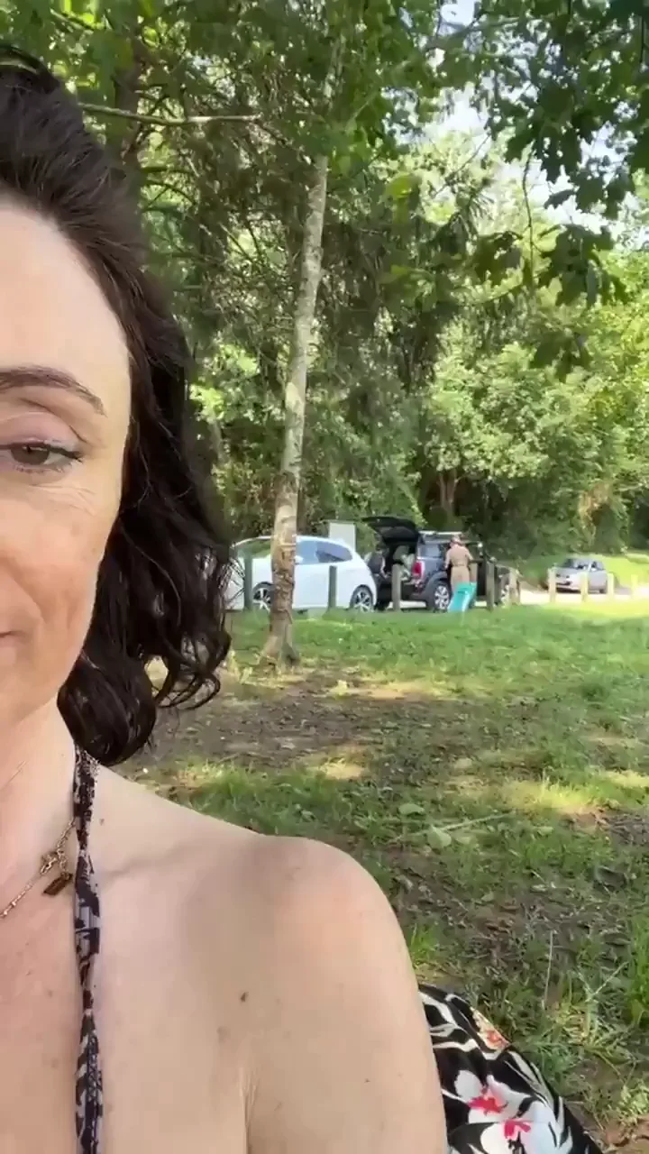 Revenge Flasher: Cheated Wife Teases Stranger with Slutty Outdoor Curves at Campground