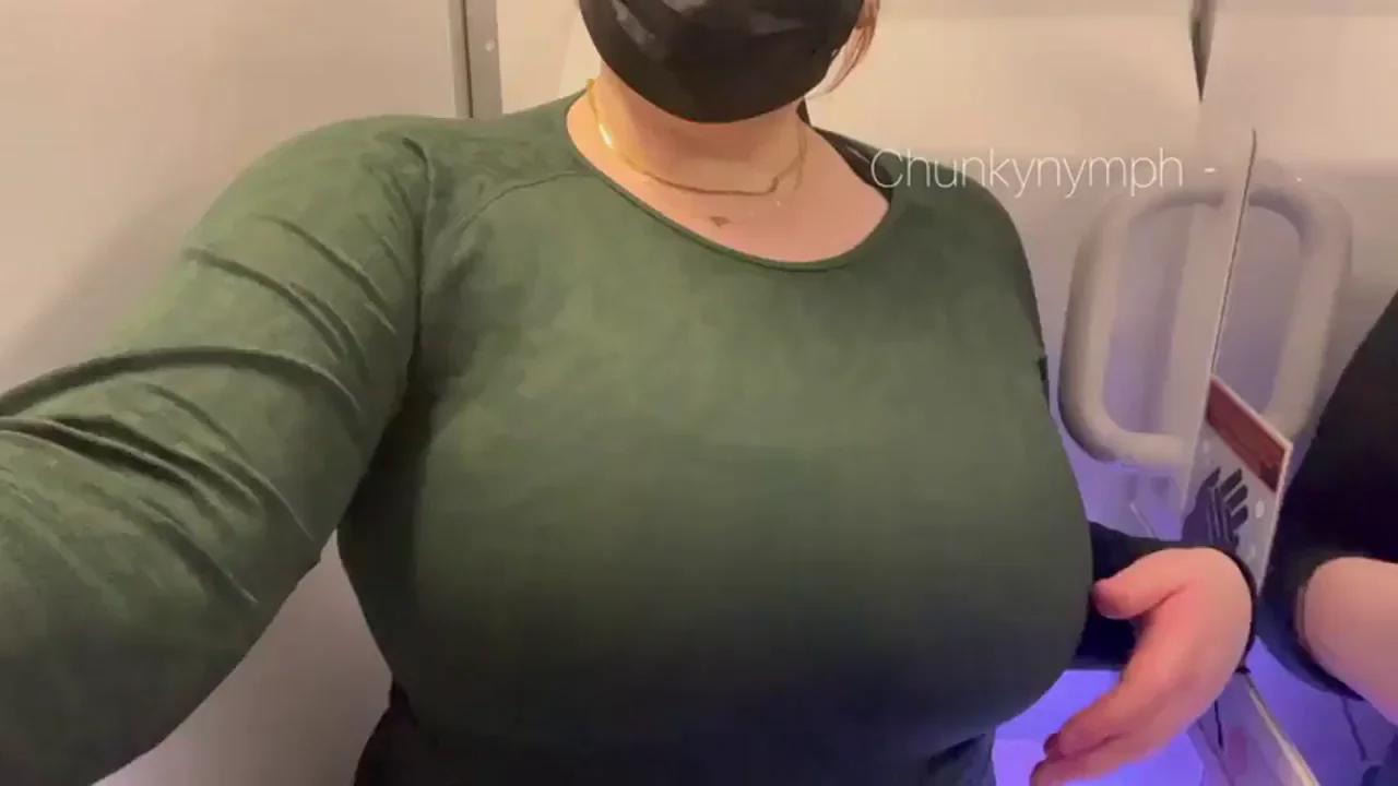 Flashing my G cups on a plane