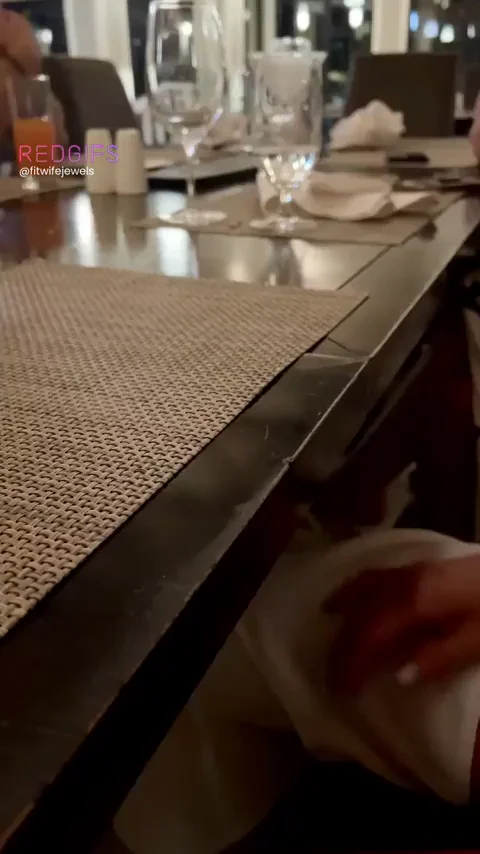 Dinner date turned naughty: the thrill of getting caught is the best spice for our relationship!