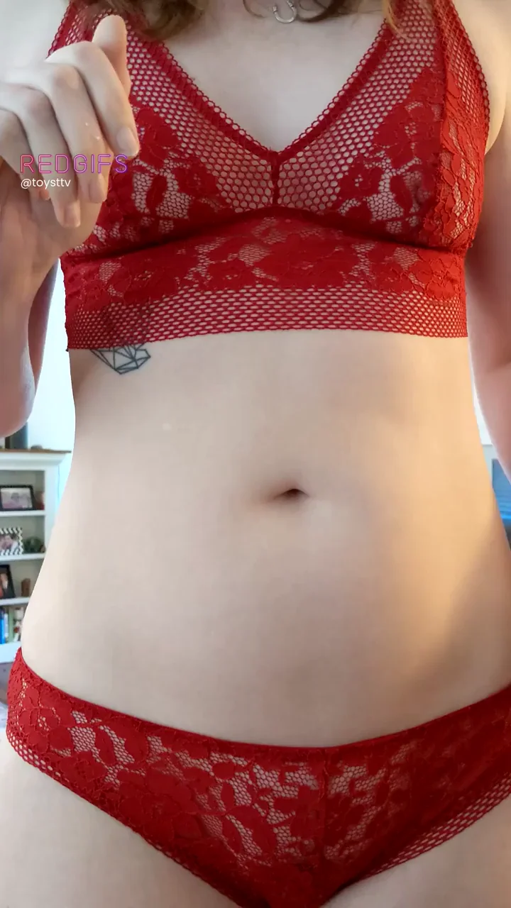 Lovely lingerie and a peek at the mound.