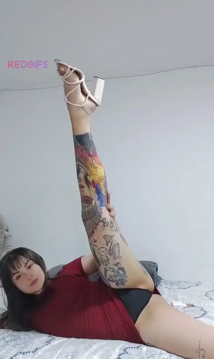 Tattooed Slut Legs Up, Built for BBC Breeding