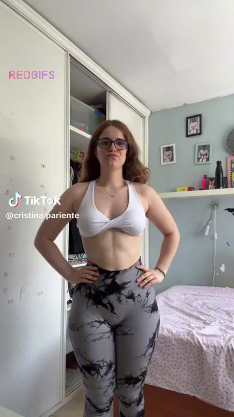 Curvy girl with glasses