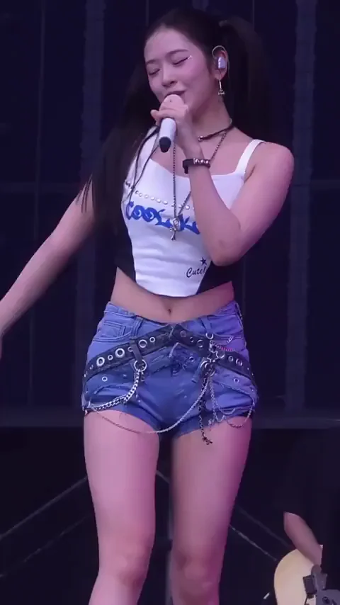 IVE Yujin's Slutty Stage Tease: Tiny Shorts & Perky Tits Poppin'