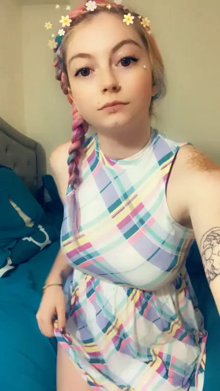 pretty dress, but prettier off