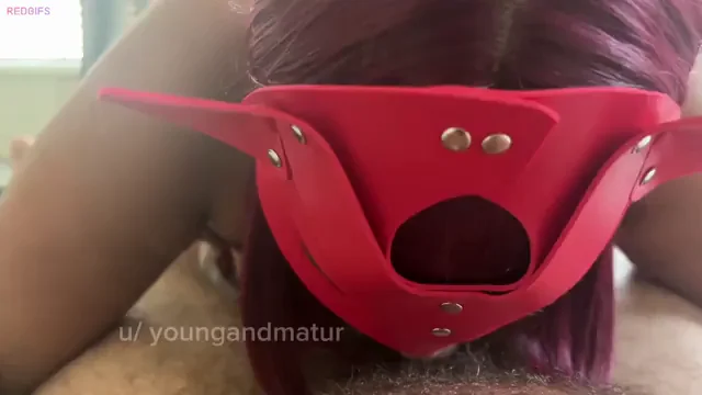 Morning Wood Wakeup with Red Ring Gag Slut 😈🍆💦