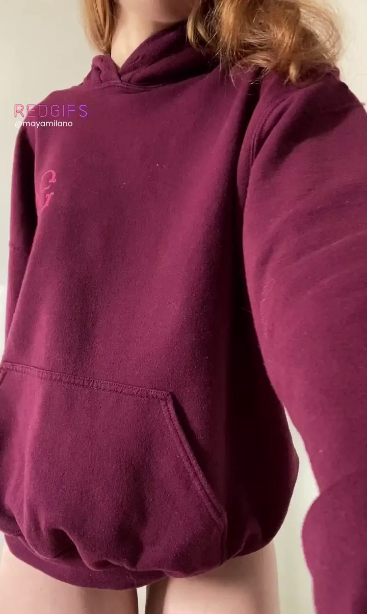 Hoodie Barely Hides My Juicy Ass Cheeks