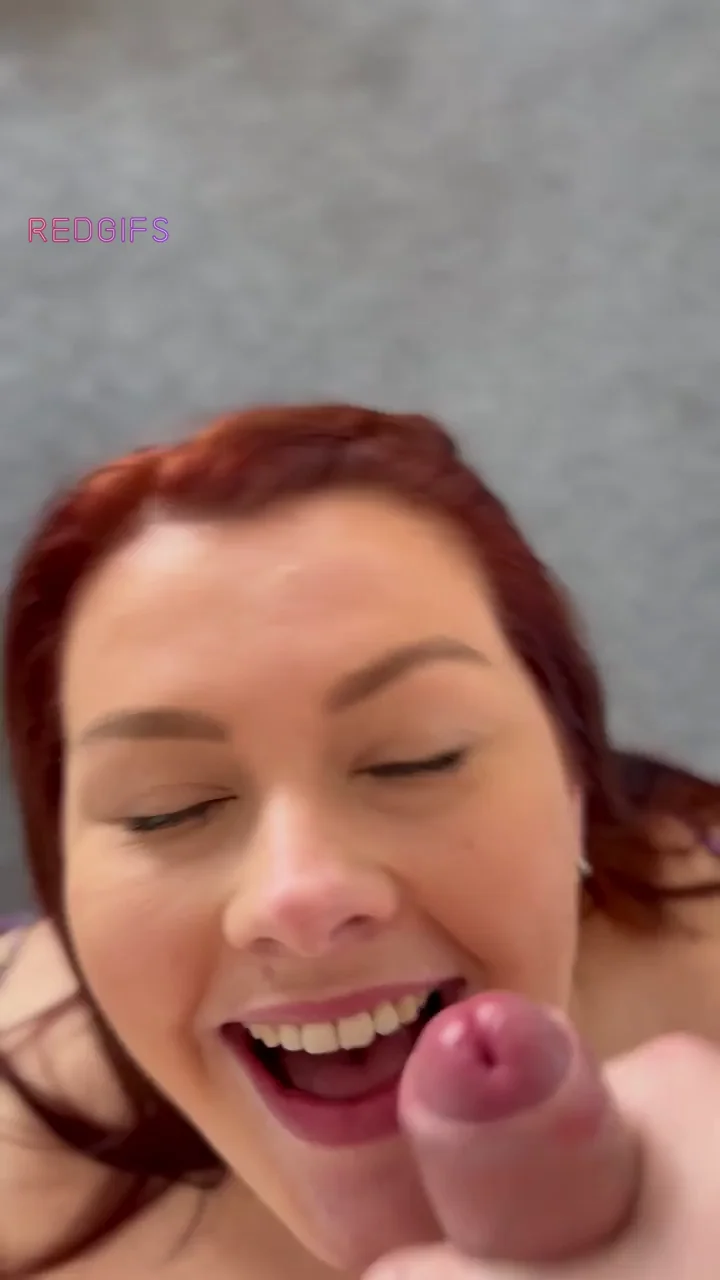 Redhead Cumslut Begs for Your Load on Her Sloppy Face