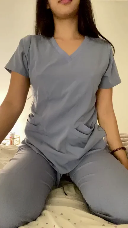 Bra-Free Nurse's Hard Pokies Make Everyone's Day 😍🔥