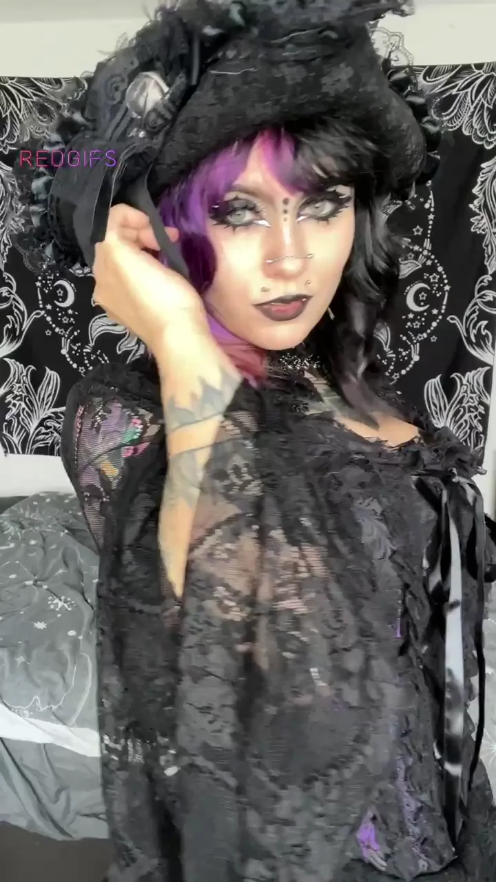 Goth Slut Unveils Her Massive Tits & Dragon Pussy Tat