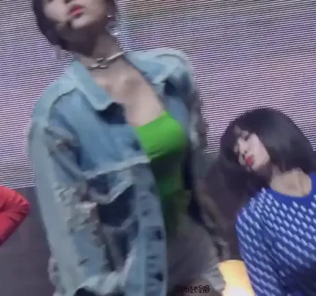 TWICE Mina's Slutty Stage Tease: Ripped Denim Dripping Curves