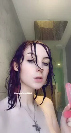Shower Ahegao Slut 😩💦 Do You Love My Dumb Fuck Face??