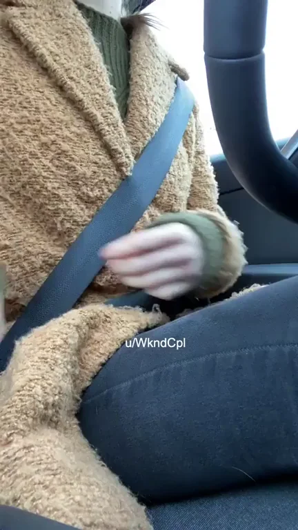 Field Slut Flashes Juicy Tits in Car Between Jobs 😈💦 [F]
