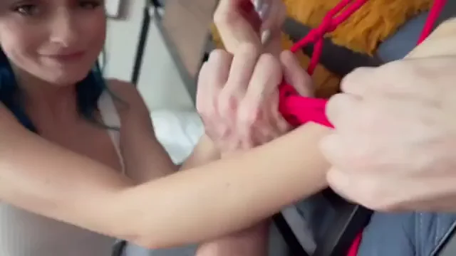 Jewelz Blue Bound & Banged 💙🔥 Cum-Drenched Slut