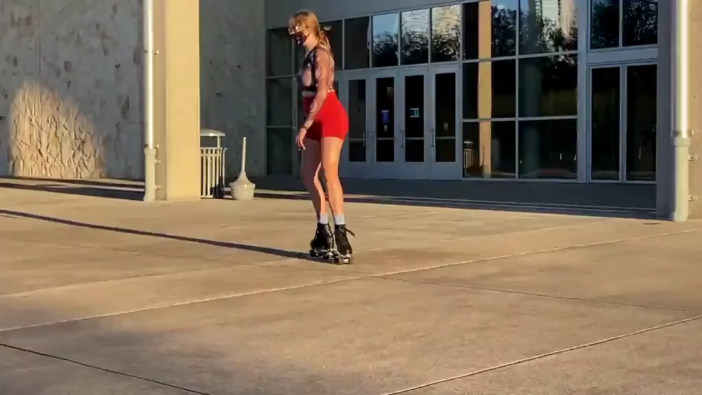 Ok my roller skating might not be so great, but my sheer top is! :)
