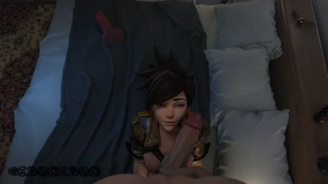 Tracer's Cute Face Dick-Slapped Hard 😈🍆💦