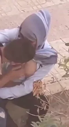 Sucking muslim girl's big tits