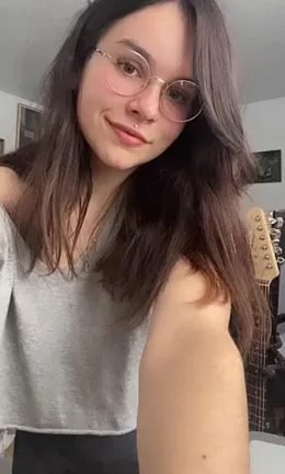 Tiny Titties Tease: Nerdy Slut Flashes Her Perky Nips 😈👓