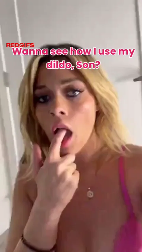 Showing my son how I use my dildo