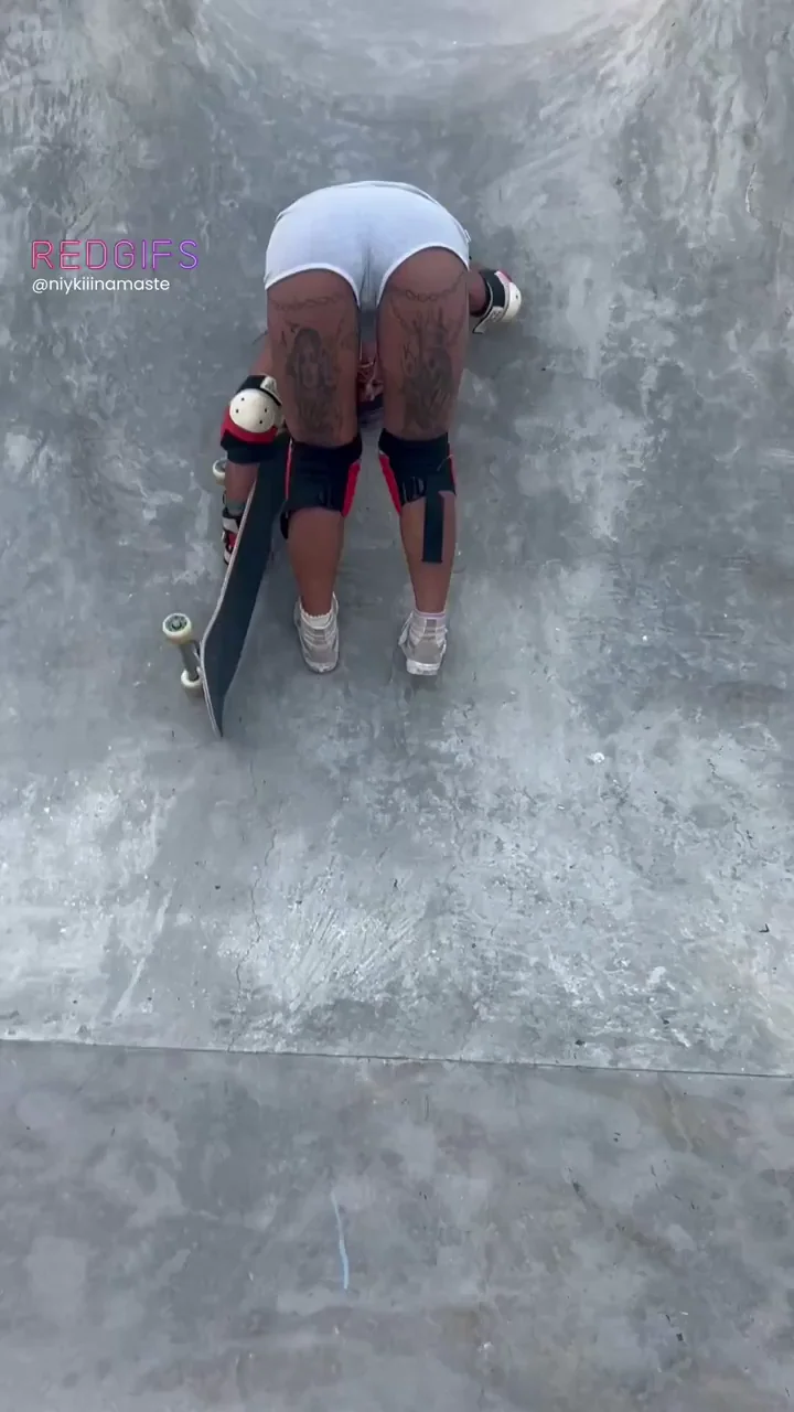 Having some fun at the skate park