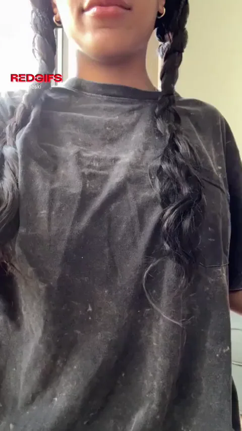 Stripping My Big Juicy Tits Just for You 😈💦