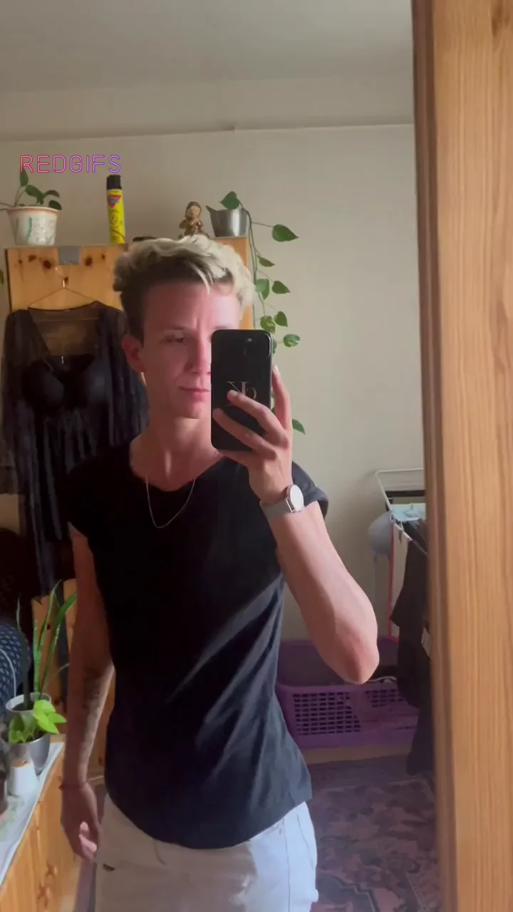 Tiny Tits Cutie Strips Naked in Mirror Selfie Tease