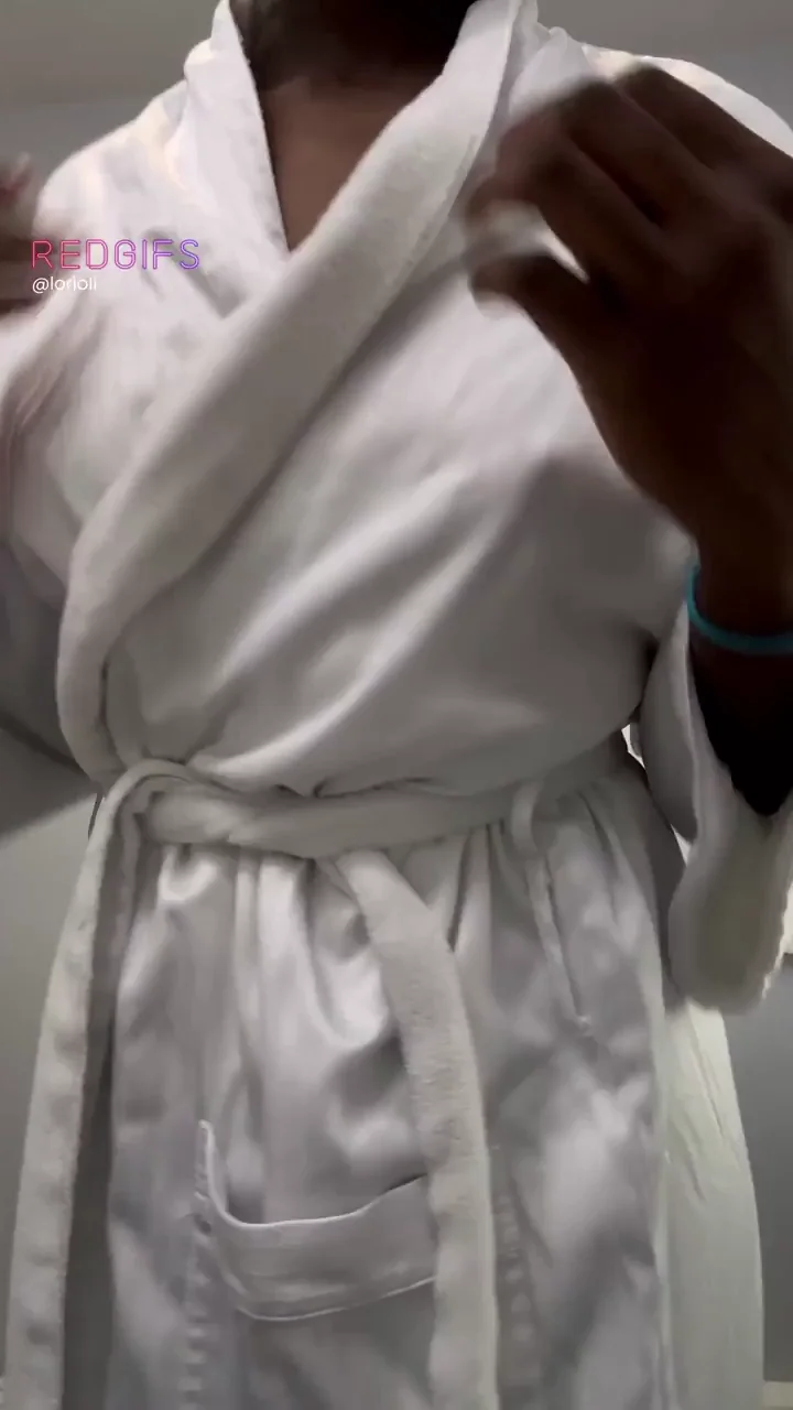 Soft Suckable Ebony Tits Robe Tease 💦🛁