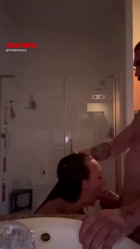 Throat-Fucking My Man's Huge Cock in the Bathroom 💦🍆👅 [F][M]