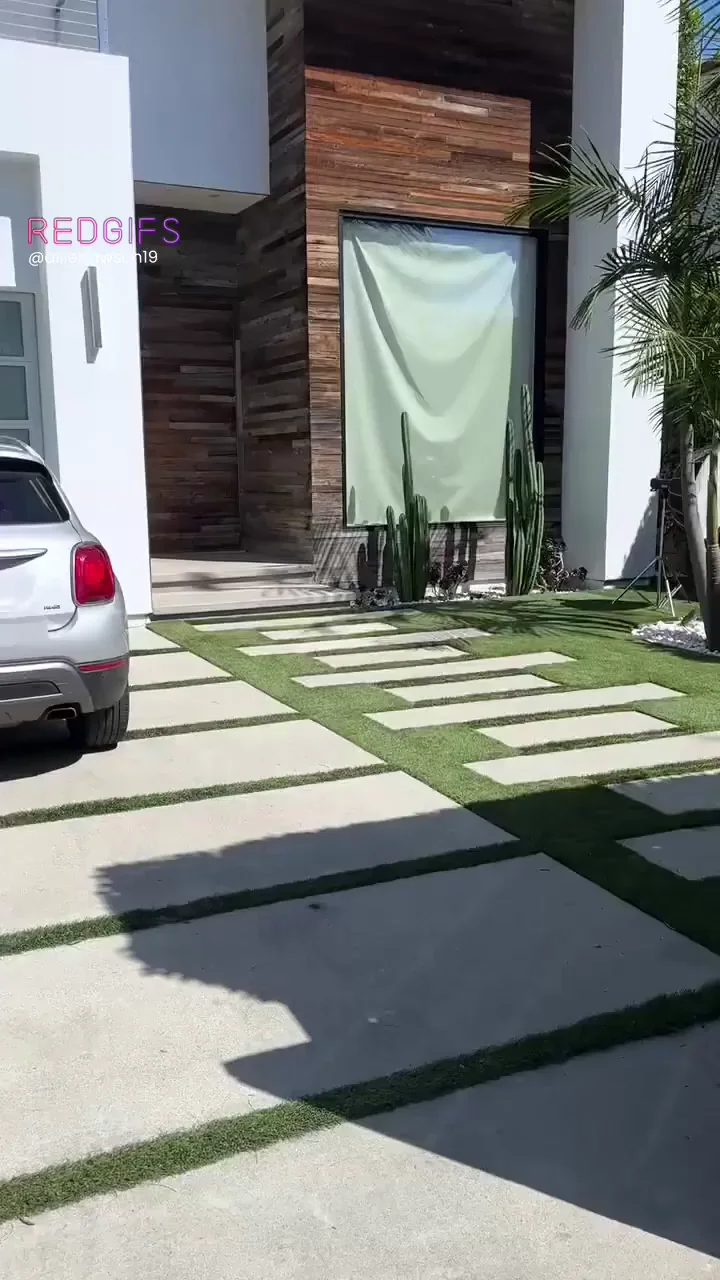 Oops! 🚨 Alarm Blasts While Flashing My Tits & Ass in Driveway 😈🔥