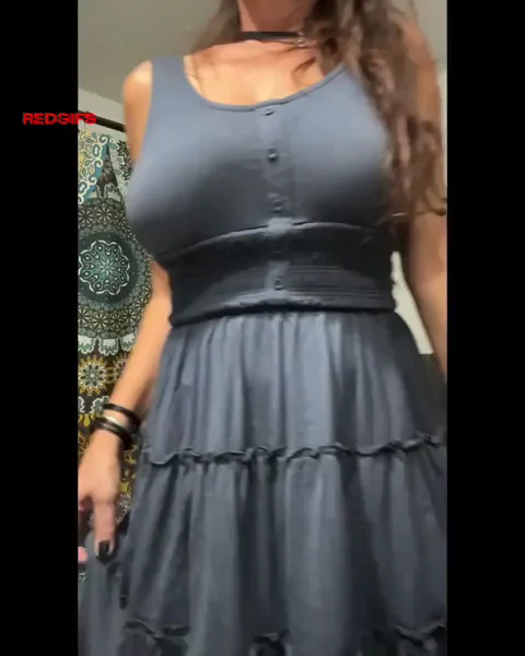 This dress looks better without a bra