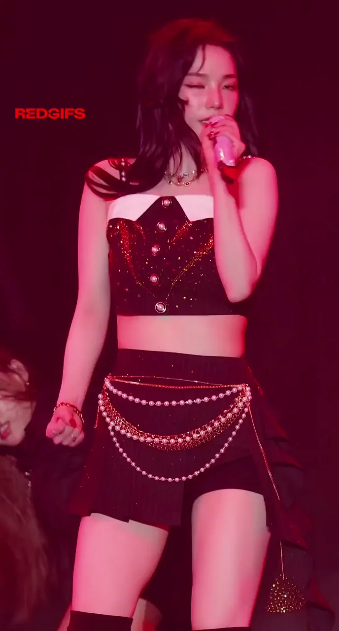 Karina's Big Tits Bounce in Shiny Stage Slutfit 🔥🍒