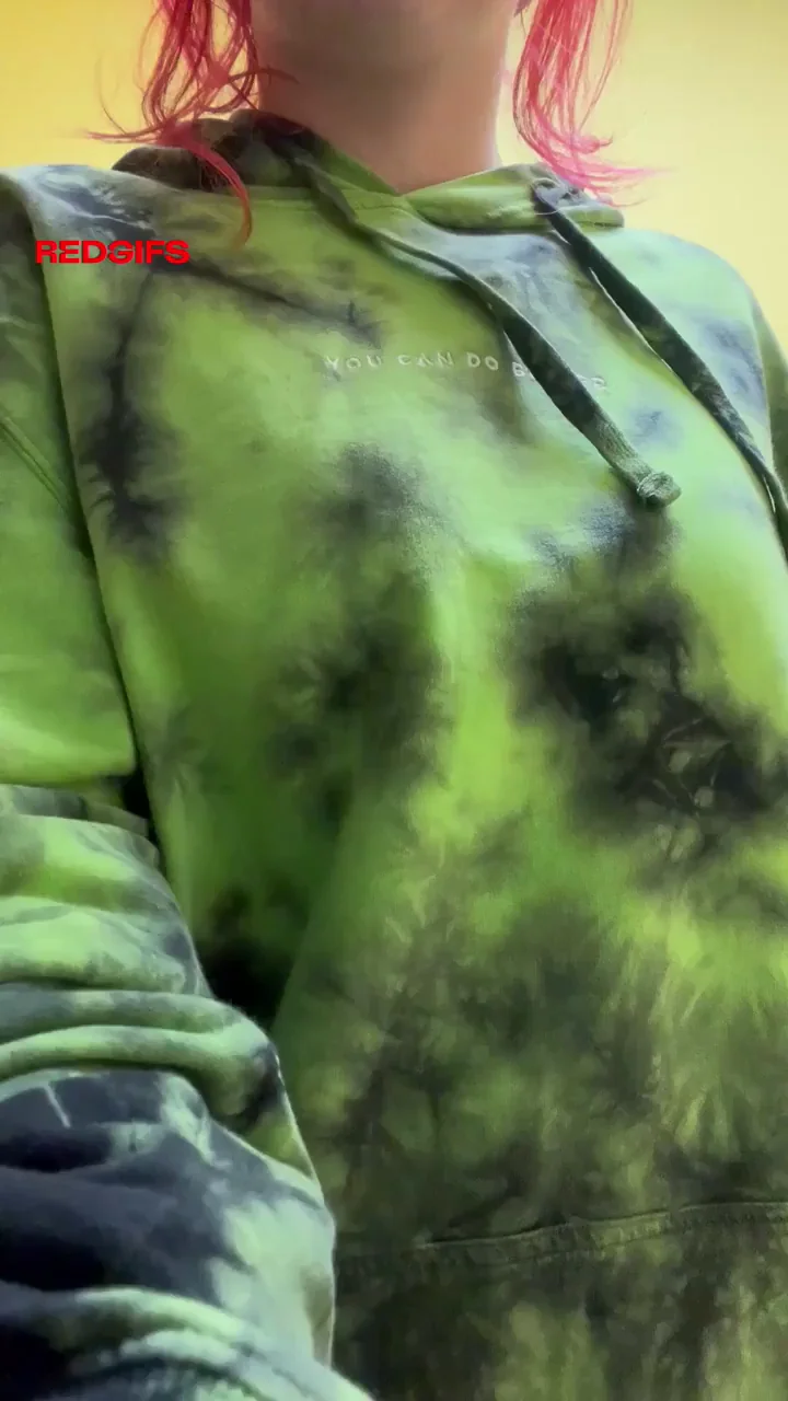 Pierced Alt Babe's Epic Titty Drop from Oversized Hoodie