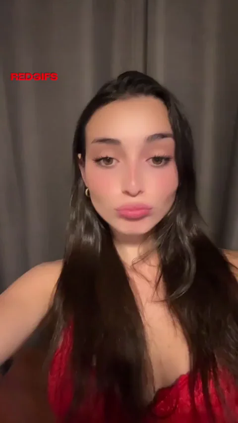 Hot GF Material Teasing in Red 😍🔥