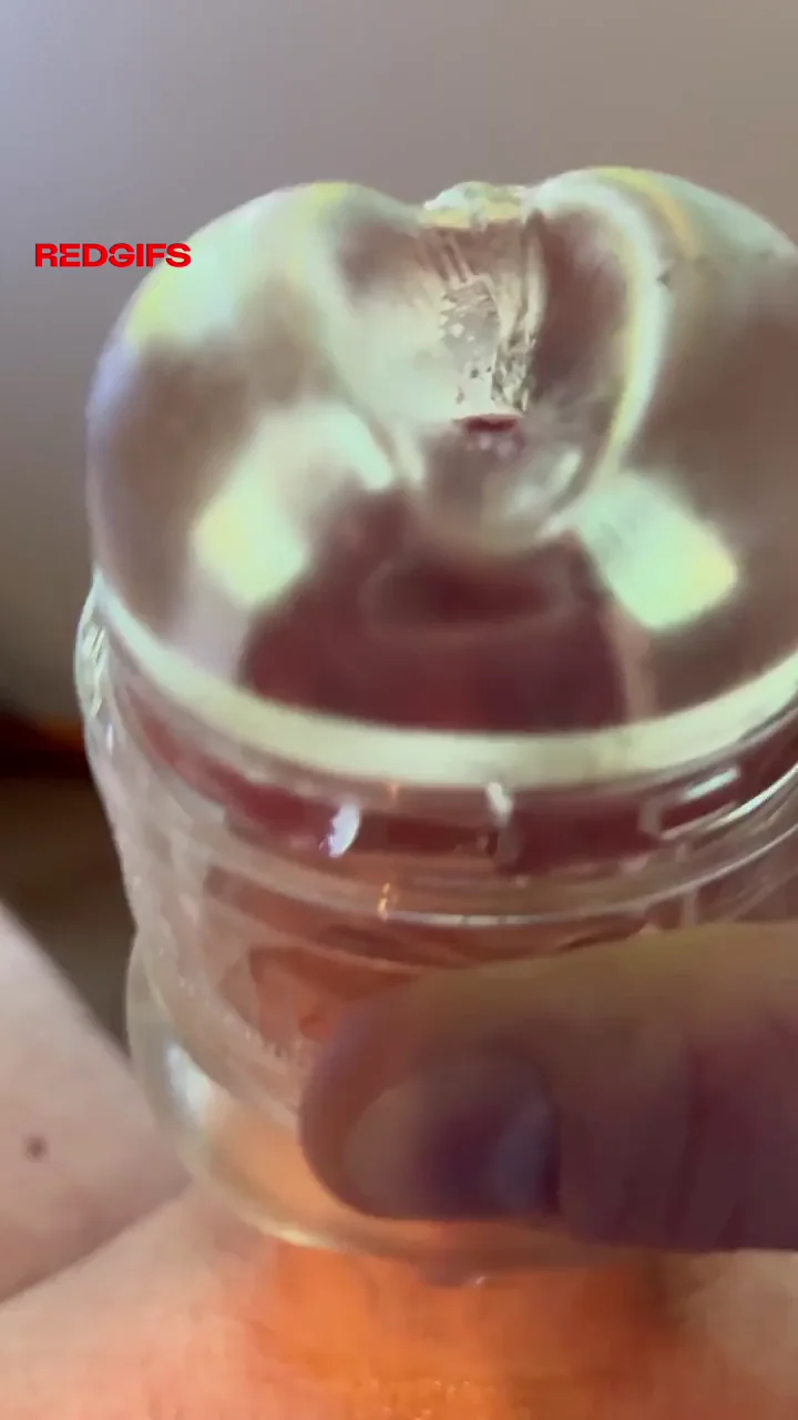 Thick Load Gooning in Clear Fleshlight