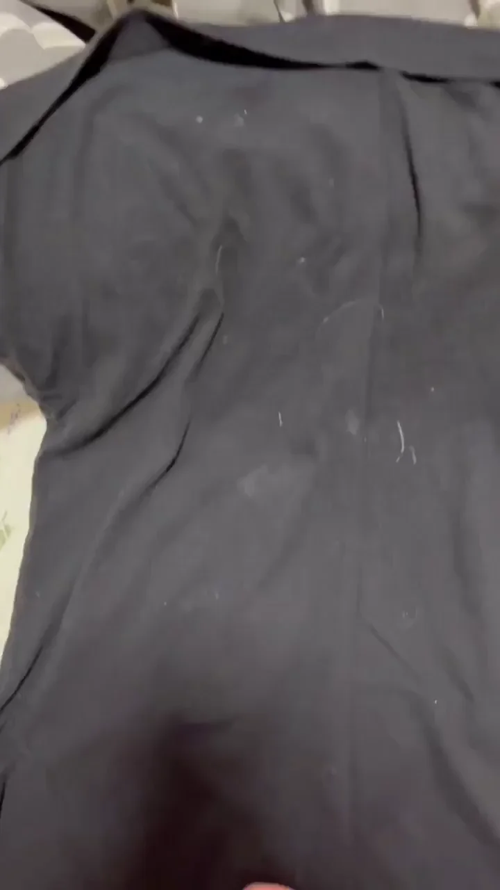Huge Thick Cumshot Drenching Black Tee - BWC Explosion! 😍