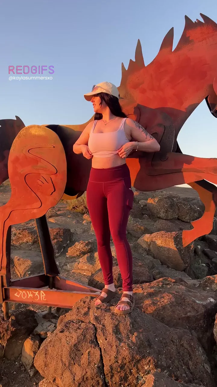 Stopped to take in the view, but ended up giving a little show instead. [GIF]