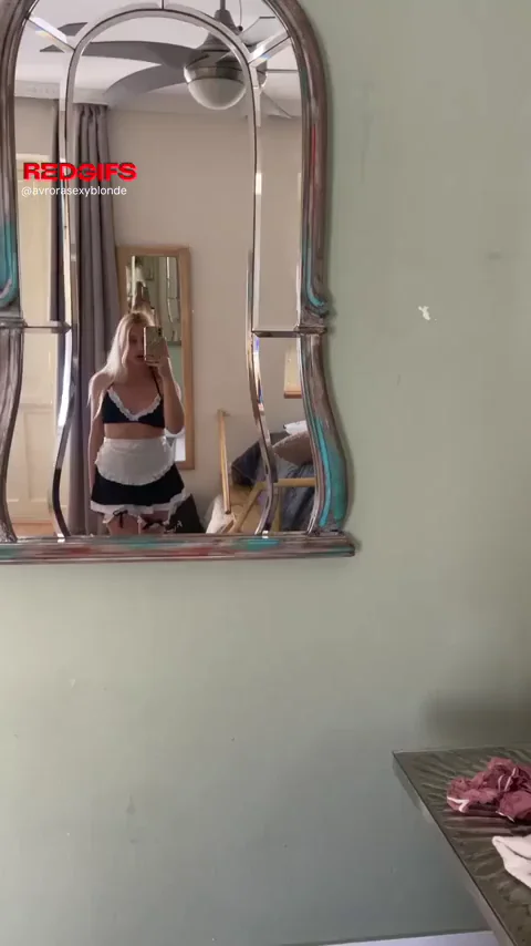 Naked Tits Slut in Maid Outfit Tease 💋🔥