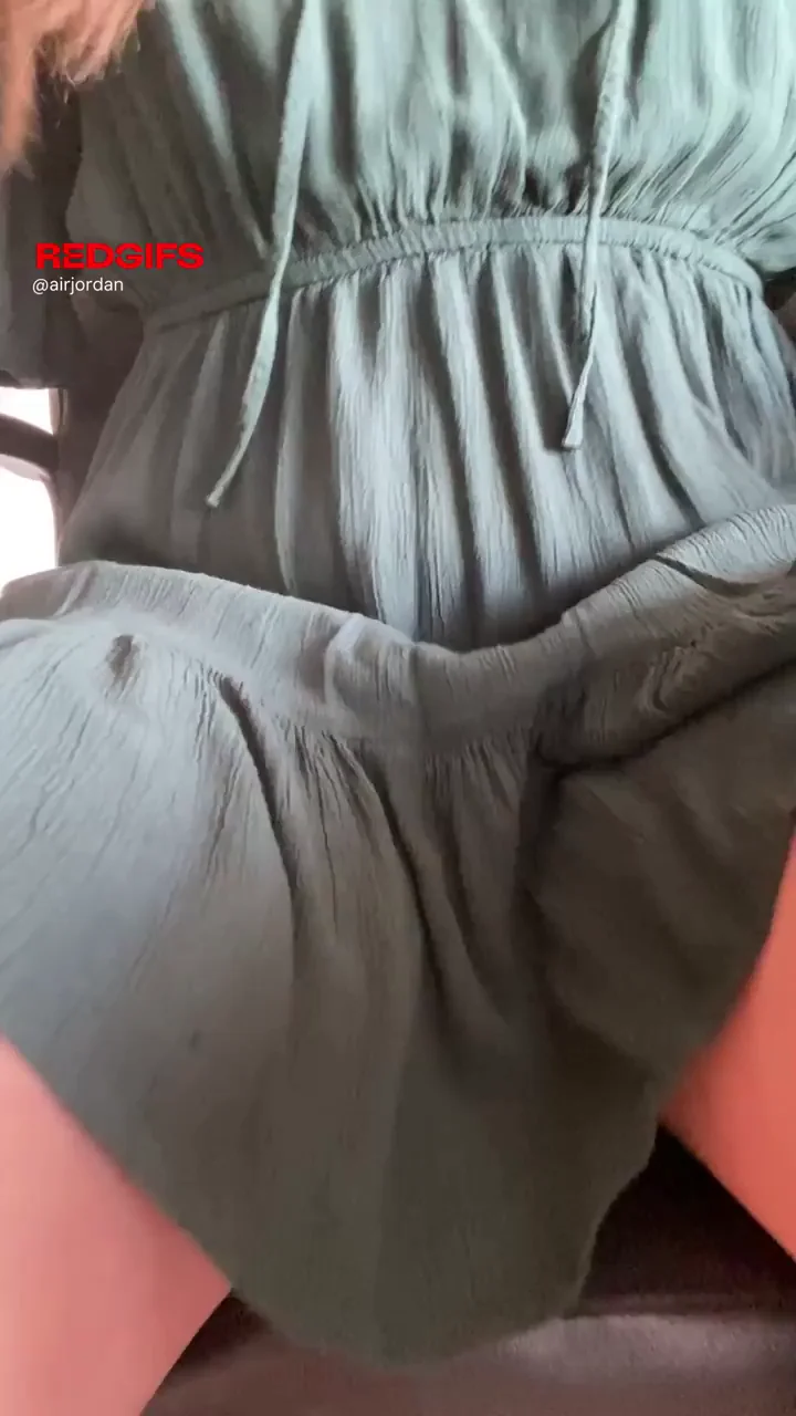 Slutty MILF Coworker Teases with Upskirt Pussy Flash at Work