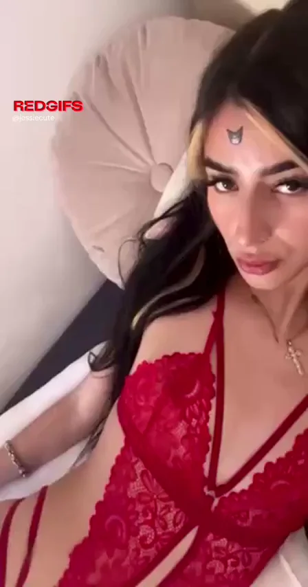 Horny Petite Teen Tease in Red Lace 🔥🍑