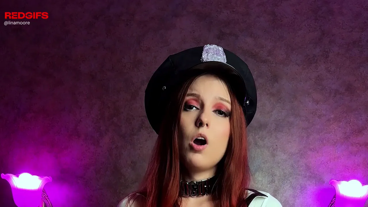 🔥 Naughty Redhead Policebabe Lina Moore Teases with Nipple Clamps & Upskirt Slut Vibes 👮‍♀️💦