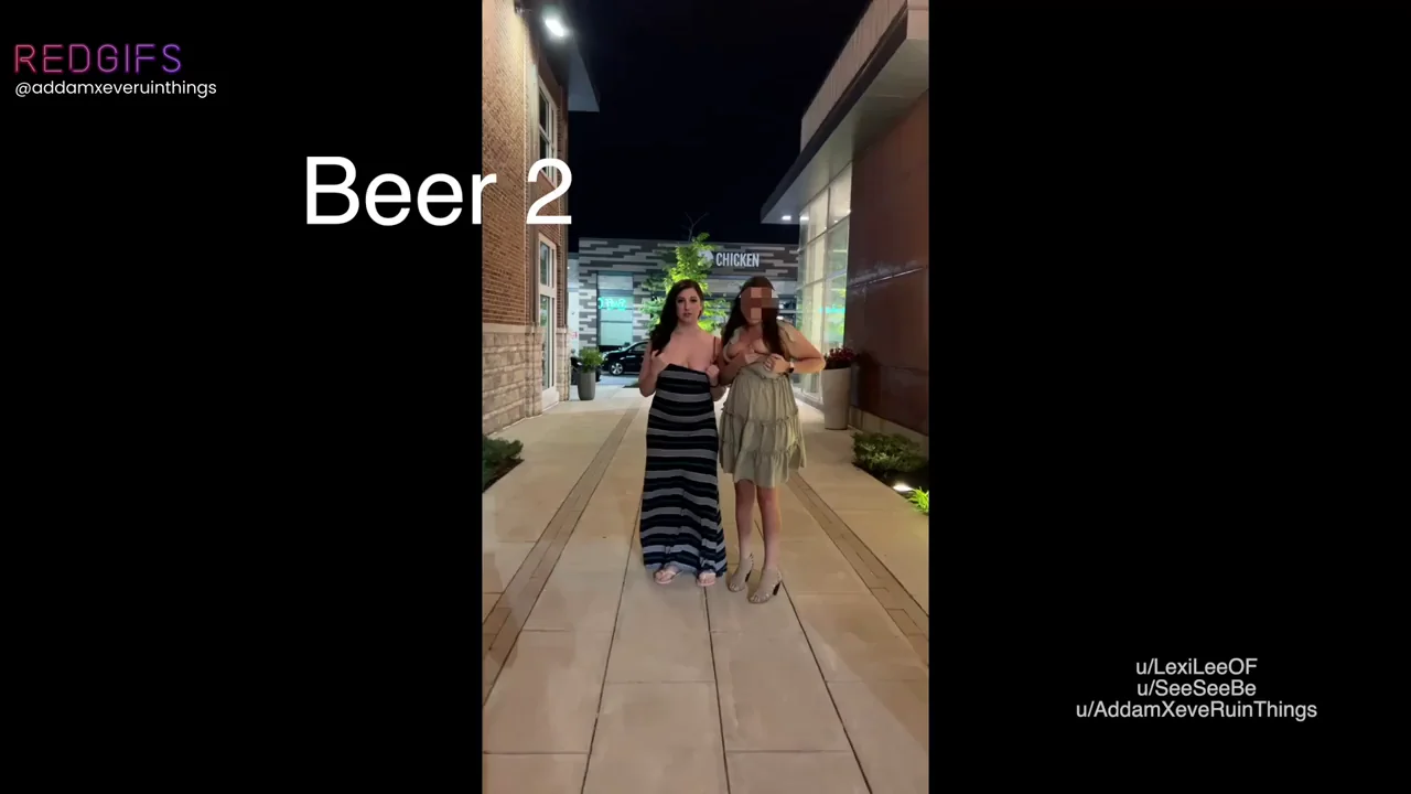 Evening evolution of a party girl, in measurement of beer.
