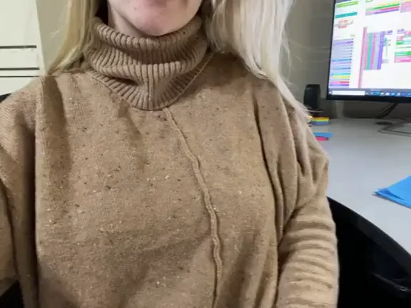 Naughty Office Slut Flashing Tits at Work 😈💦 [GIF]