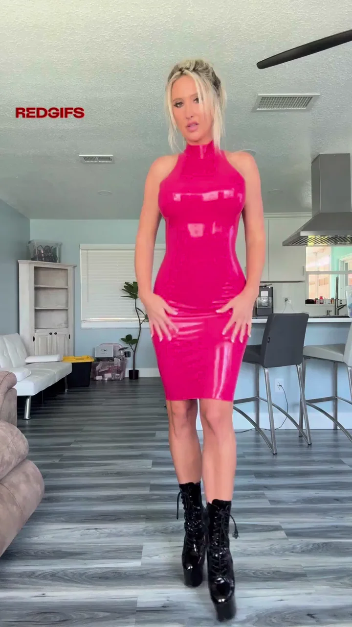 🔊 Crank It Up! Shiny Pink Latex MILF Tease 💦