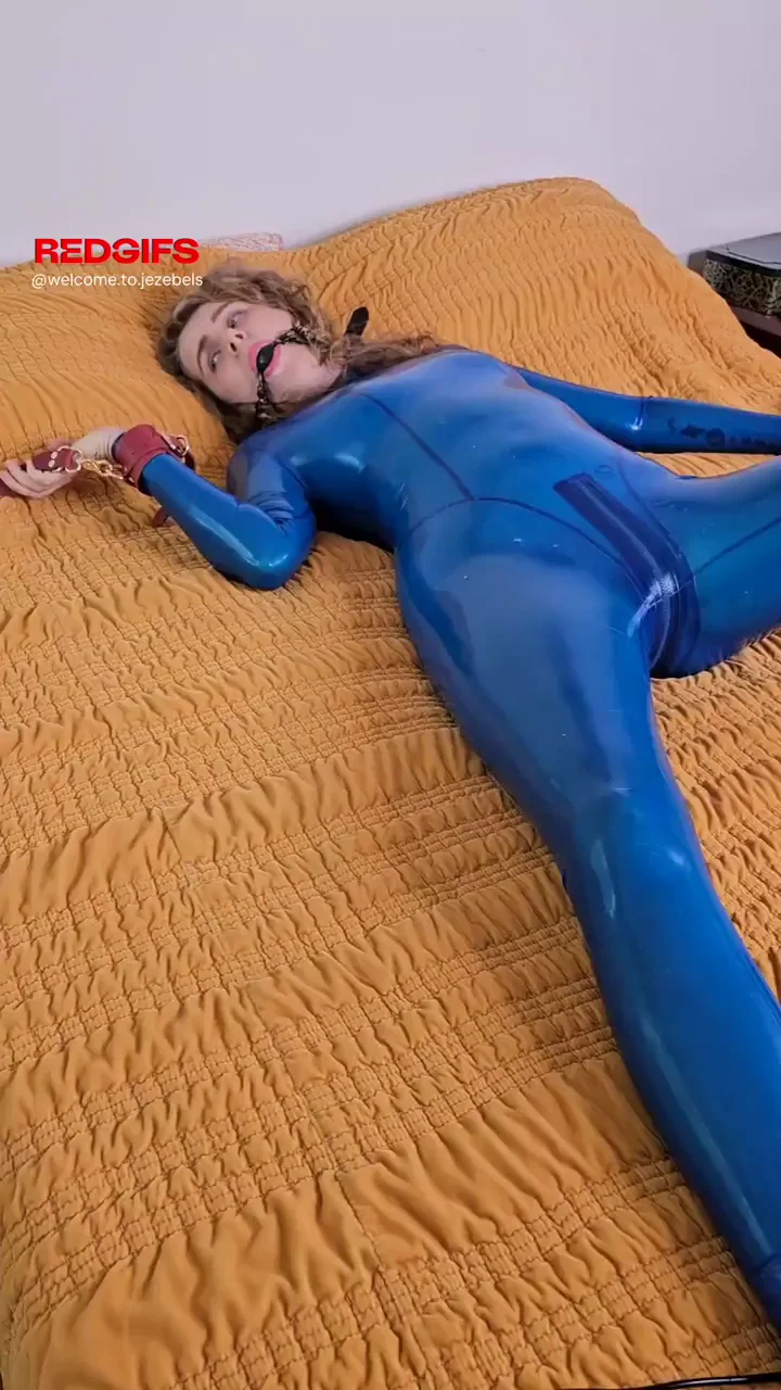 Spending some special time in my new translucent blue catsuit