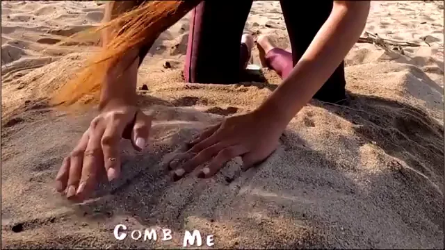 Student archeologist discover a new specimen on the beach