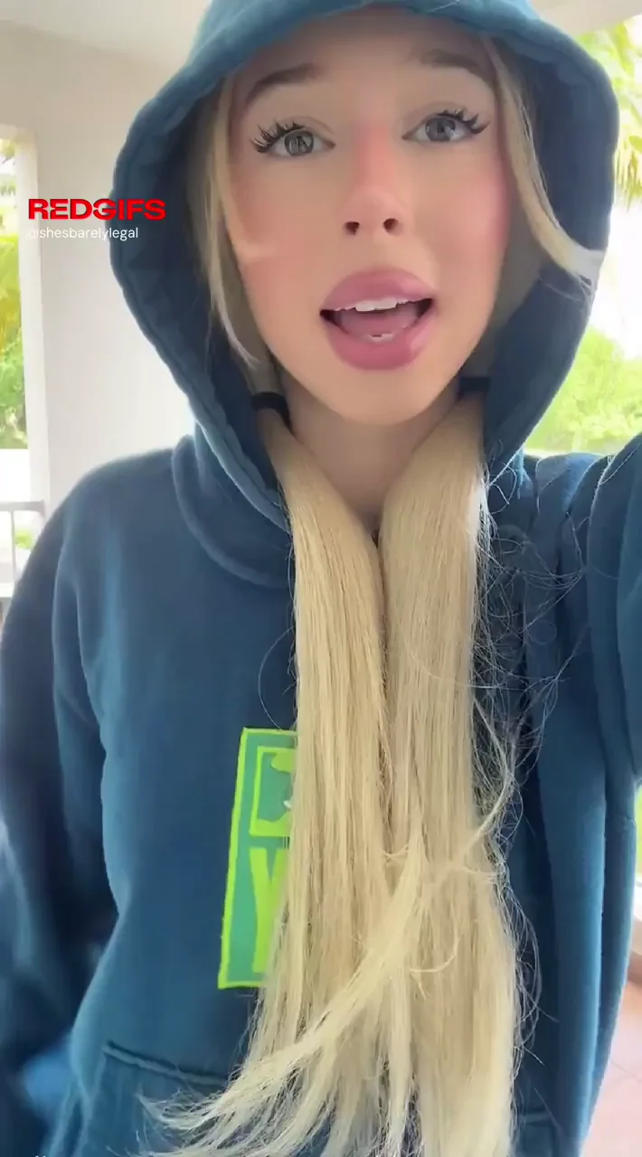 Blonde Hoodie Slut Teasing Tits in Public Drive-By Dare