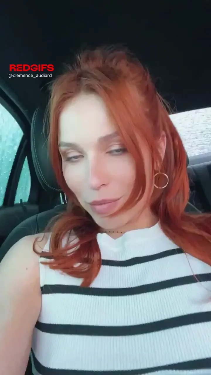 Redhead Car Tease: Tiny Tits Begging for Soft Kisses & Nips