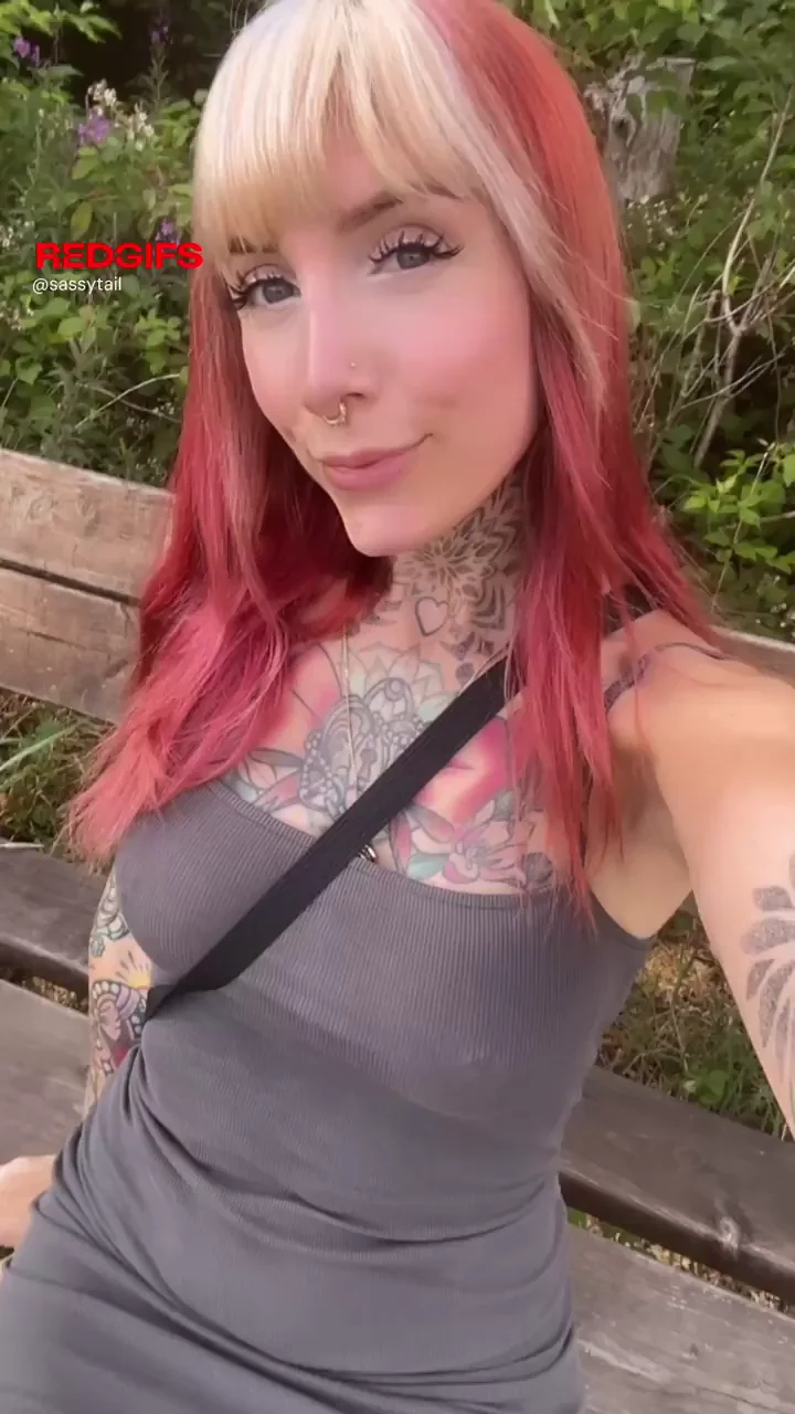 🌿 Wild Alt Babe Flashes Her Massive Tatted Tits & Pussy Outdoors 🔥