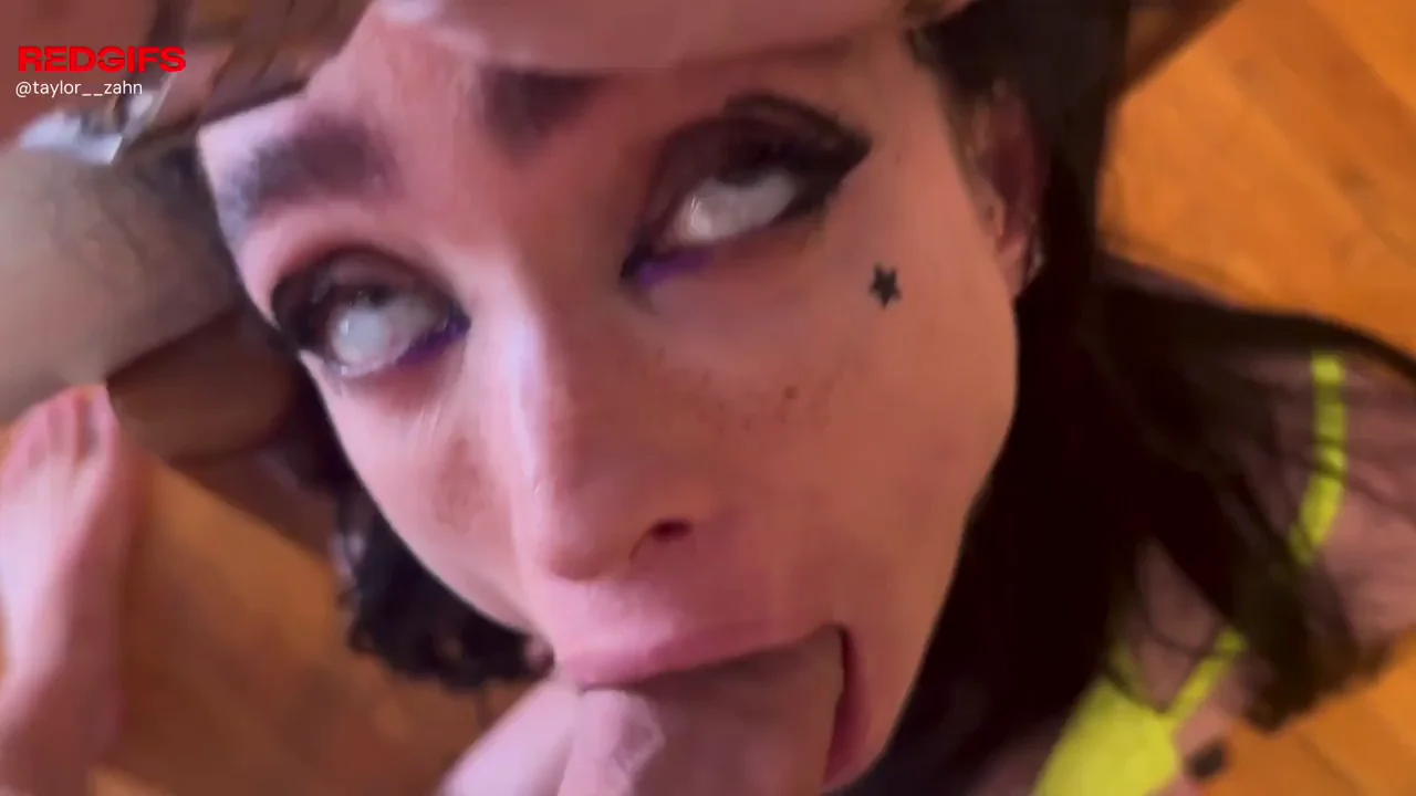 This dirty slut loves cock down her throat