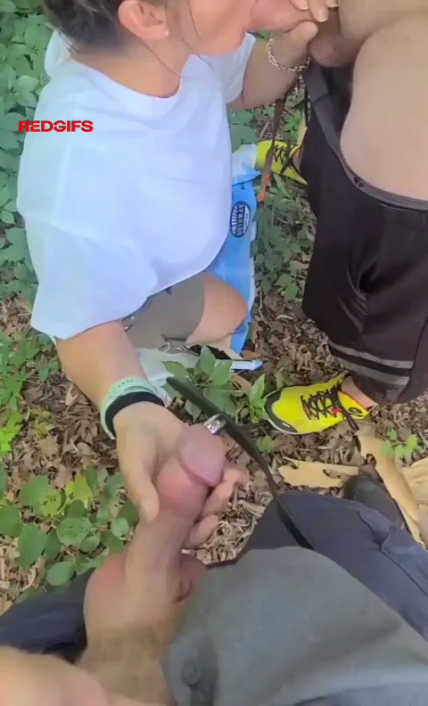 2 creampies, 1 forest